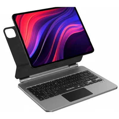 لوحة مفاتيح Moxedo Magic اللاسلكية سوداء لجهاز iPad 11" برو (2024)، تعزز وظائف الجهاز اللوحي.