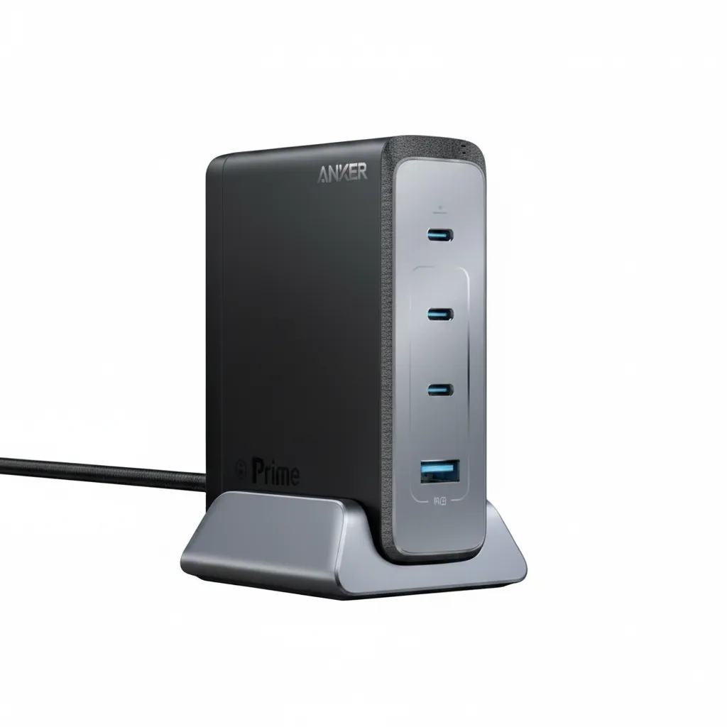 شاحن مكتبي Anker Prime 240W جان Desktop Charger (A2342211) مع 4 منافذ.
