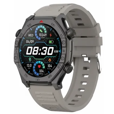 ساعة Moxedo REVOLTT Smart Watch MX-SW018 بلون Titanium، تعرض تصميمها المتين ولمستها المعدنية.
