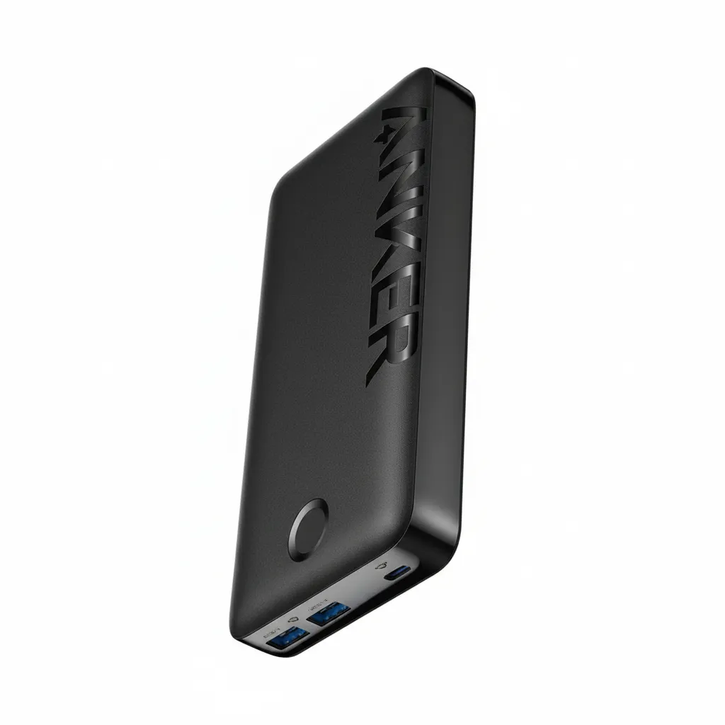 بنك طاقة Anker بسعة 20,000 mAh، بقوة 30W، باللون الأسود (A1384H11).