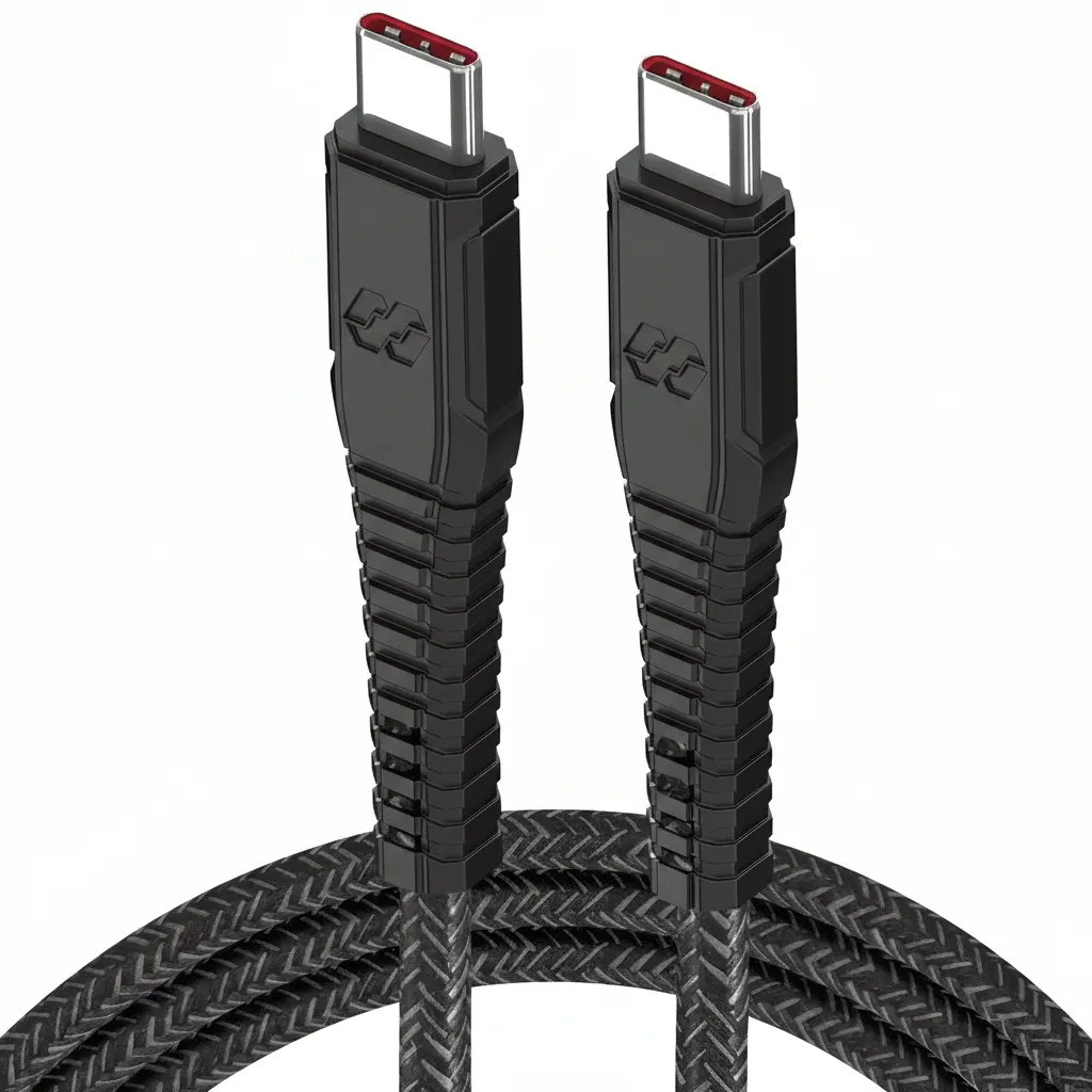 كابل Moxedo Velox USB-C إلى USB-C، بطول 2.0m، أسود، MX-VC040.