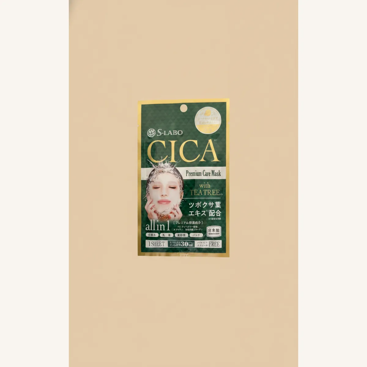 S-Labo CICA Premium Care Mask with Tea Tree — 1 sheet, 30 mL