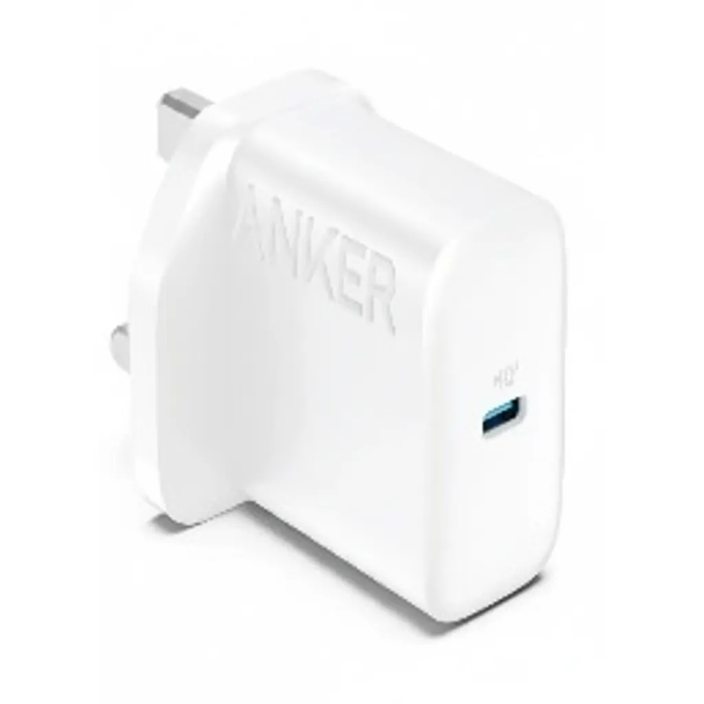 شاحن Anker سيليكت 20W USB-C مع كابل USB-C، أبيض، موديل B2347K21، لشحن الأجهزة بسرعة.