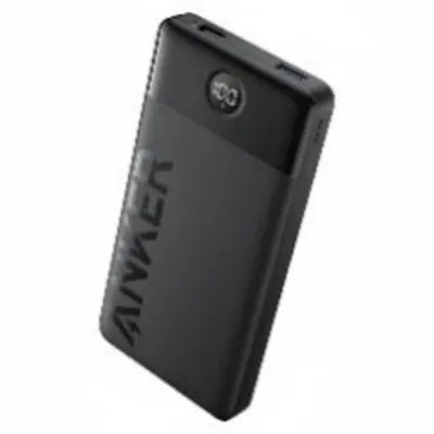 بنك طاقة Anker 324، أسود، بسعة 10,000 mAh، خرج 12W، منفذي شحن.