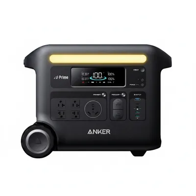 محطة الطاقة المحمولة Anker Solix F2600 A1781211 باللون الأسود، حل طاقة عالي السعة للمنزل والخارج.