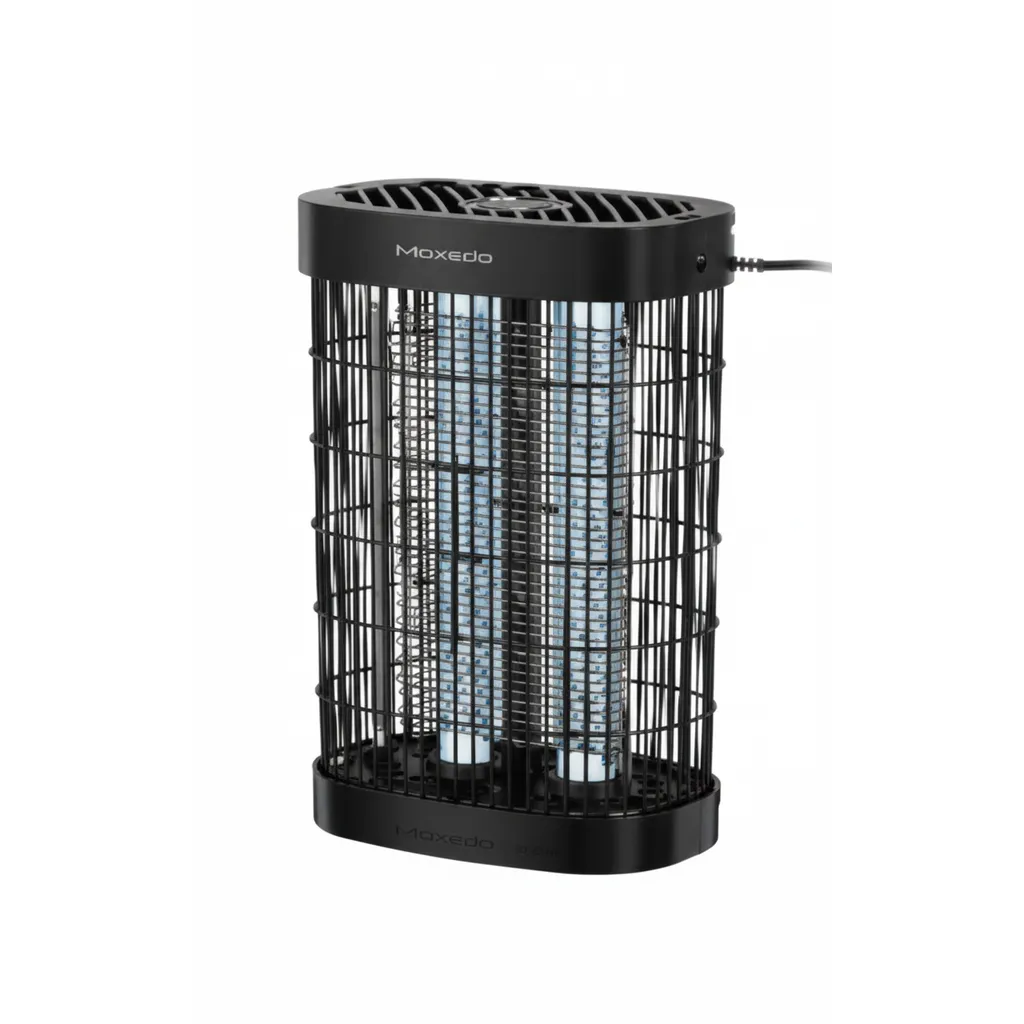 صاعق الحشرات الكهربائي Moxedo 30W طراز MX-EIZ011 باللون الأسود، يقضي بفعالية على الحشرات الطائرة بقوته 30 W.