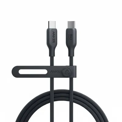 كابل Anker 544 USB-C to USB-C حيوي، بطول 3ft، أسود، موديل A80F1H11.