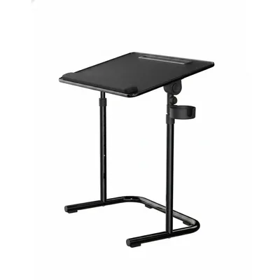 مكتب Moxedo Flex Matte قابل لتعديل الارتفاع باللون الأسود، موديل MX-AHD001، يوفر مرونة مريحة للجلوس والوقوف.