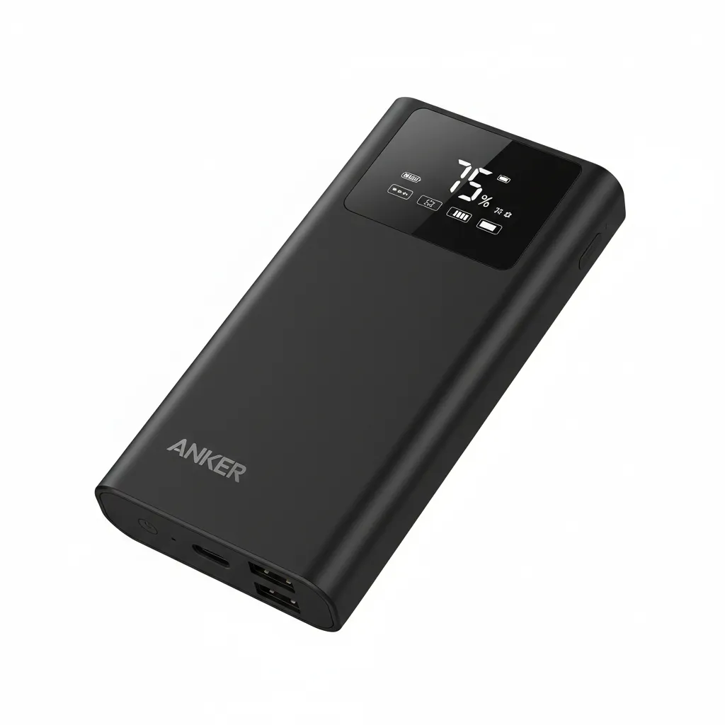 بنك طاقة Anker 533 باور كور، أسود وأزرق، شاحن محمول.