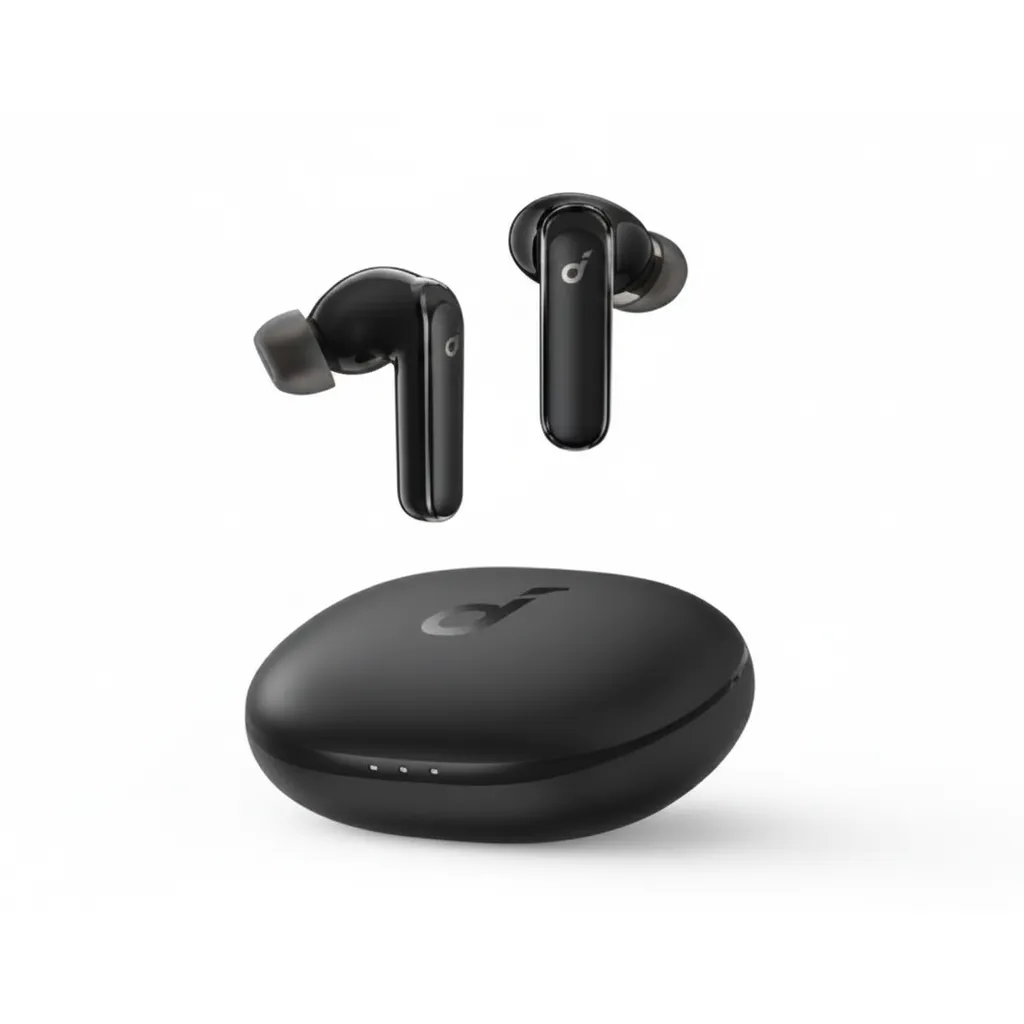 سماعات أذن Anker Soundcore Life P3 اللاسلكية الحقيقية A3939012 باللون الأسود، مع صوت حيوي وملاءمة مريحة.