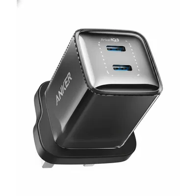 شاحن Anker 521 نانو برو بقوة 40W A2038K11 أسود، شاحن حائط مدمج لشحن الأجهزة بسرعة.