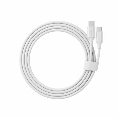كيبل Anker 322 مجدول USB-C إلى لايتننج باللون الأبيض، بطول 3ft، لشحن ونقل بيانات أجهزة Apple.