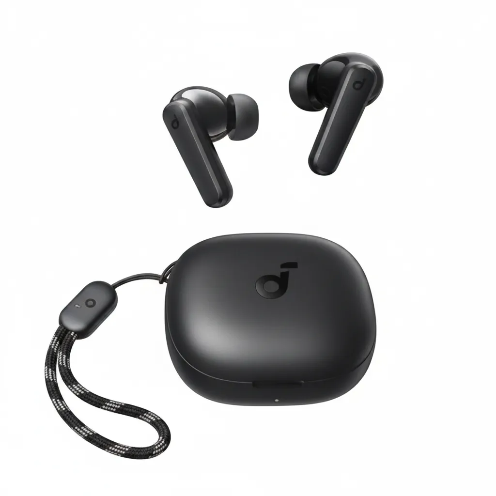 سماعات أذن Anker Soundcore P25i اللاسلكية الحقيقية A3949D11 باللون الأسود، لصوت موثوق وارتداء مريح.