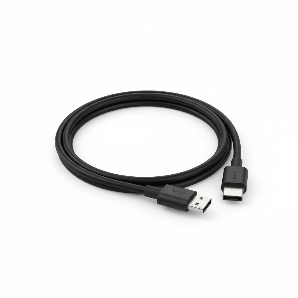 كابل Anker PowerLine Micro USB أسود، بطول 3ft (A8132H12)، للشحن والبيانات.