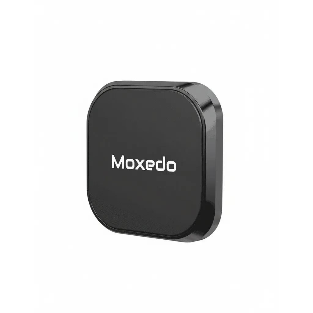 حامل Moxedo Universal Magnetic Square Shape MX-CM054 باللون الأسود، يوفر قبضة هاتف مغناطيسية مدمجة وقوية.