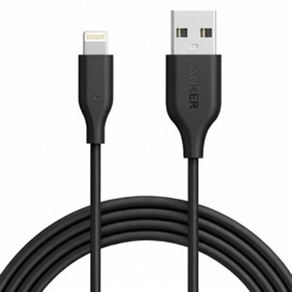 كابل Anker PowerLine III USB-A إلى لايتننج أسود، بطول 6ft/1.8m (A8813H11)، لأجهزة Apple.