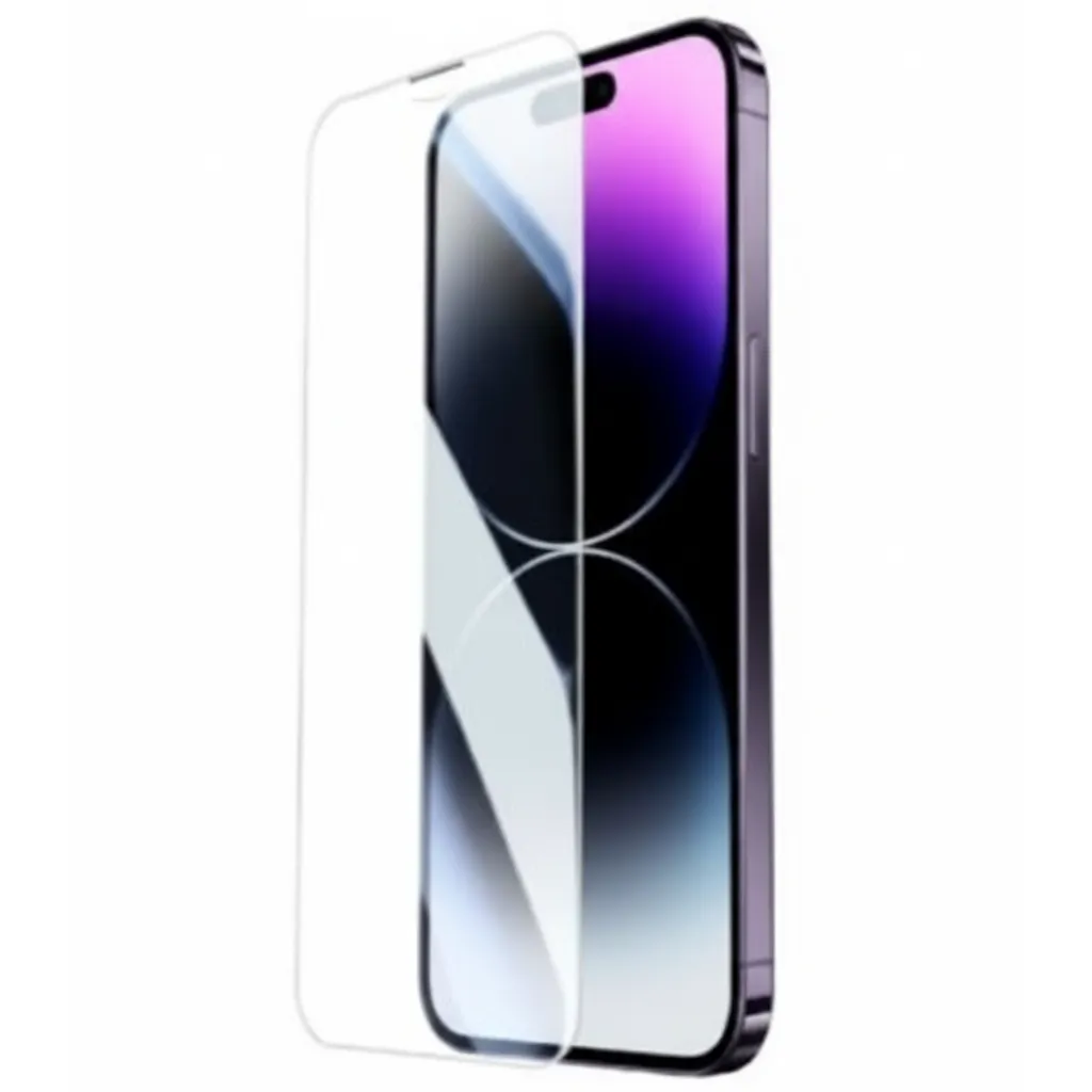 واقي شاشة Anker HD لجهاز iPhone 15 برو ماكس بحجم 6.7 بوصة موديل A72D1H01، زجاج شفاف لحماية الشاشة.