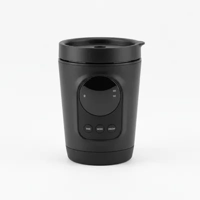 كوب Macnoa Coffee MacScale أسود، ميزان قهوة رقمي دقيق مصمم لقياسات تحضير القهوة بدقة.