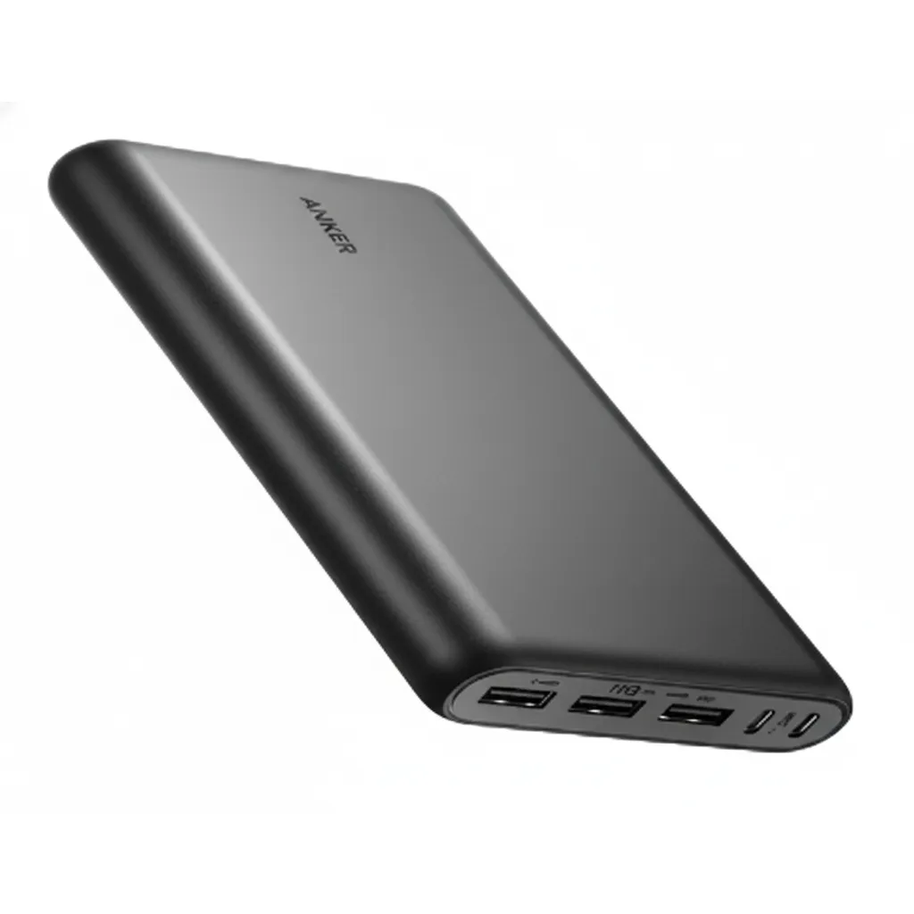 بنك الطاقة Anker باور كور 26800 mAh باللون الأسود، موديل A1277H11، لشحن موثوق للأجهزة.
