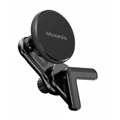 حامل شاشة Moxedo Clip-on المغناطيسي العائم MX-CM056 باللون الأسود، يثبت هاتفاً ذكياً.