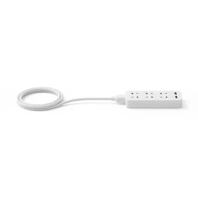 وصلة Anker باور Extend USB-C 3 Strip (A9136K21) باللون الأبيض، مع منافذ USB-C.