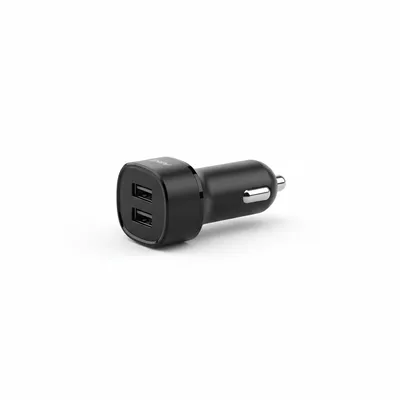 شاحن سيارة Anker PowerDrive+ III Duo بقوة 48W باللون الأسود، موديل A2725H11، مع منفذي USB-C PowerIQ 3.0.