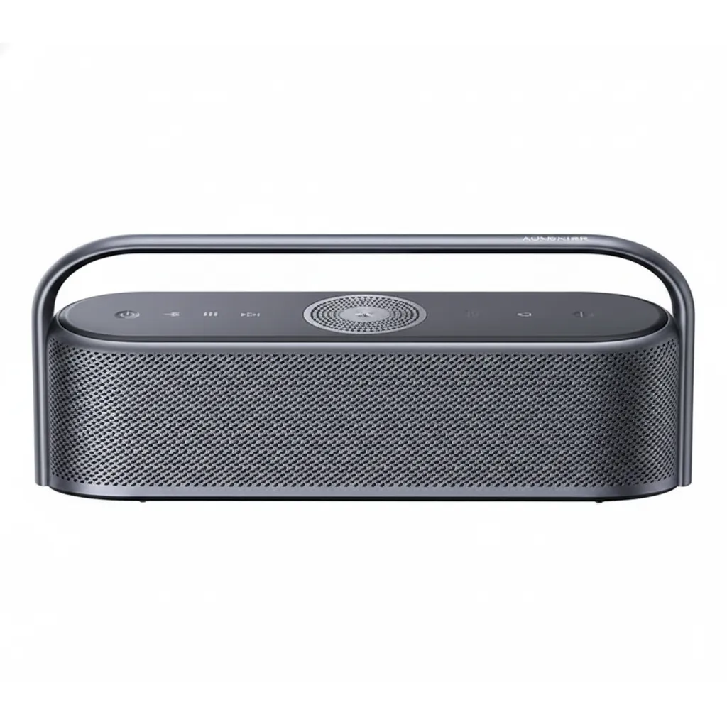 مكبر صوت Anker Soundcore Motion X600 محمول Bluetooth موديل A3130011 باللون الأسود، يتميز بتقنية الصوت المكاني.