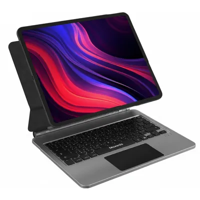 لوحة مفاتيح Moxedo Magic اللاسلكية سوداء لجهاز iPad 13" Air (2024) و iPad 12.9" برو.