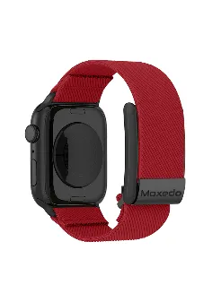 موكسيدو Hybrid فت - ويف نايلون مضفر حزام لـ iWatch & WH 4. 0 - أسود — أحمر