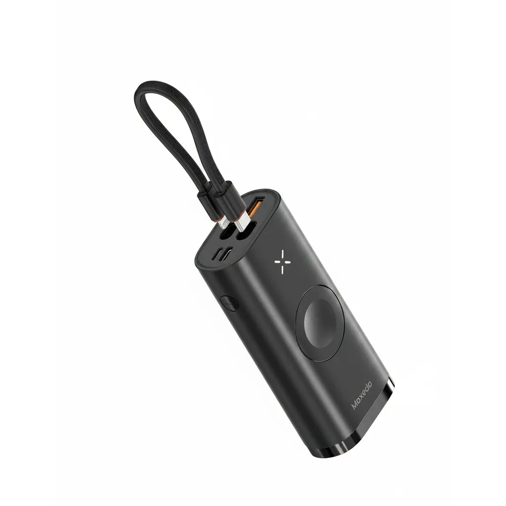 موكسيدو Porta - Go 10, 000 mAh 22. 5W بنك طاقة مع AC Plug — فضي