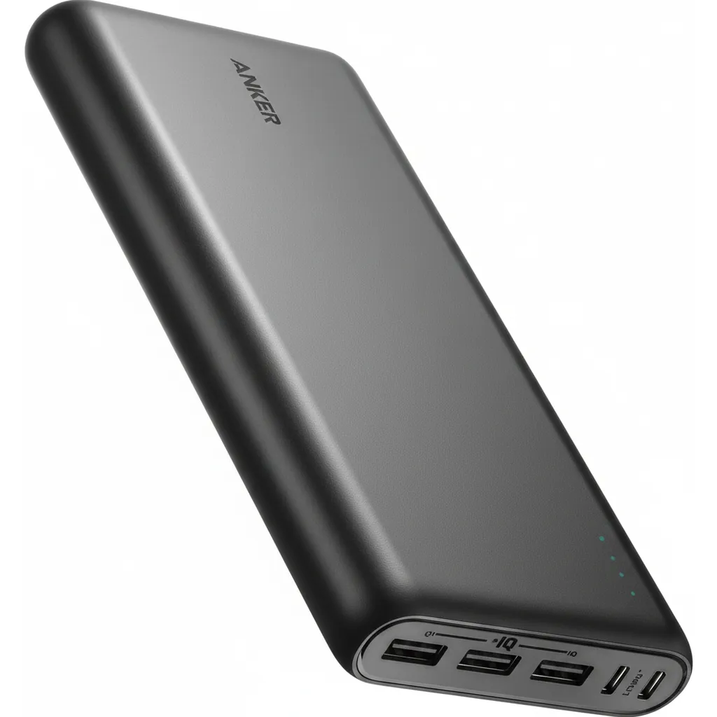 شاحن لابتوب محمول Anker باور كور III Elite 26000 mAh 87W PD، أسود، موديل A1291H11.