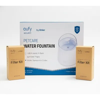 طقم فلاتر نافورة ماء Anker Eufy Petcare (T72301N1) لماء شرب نظيف للحيوانات الأليفة.
