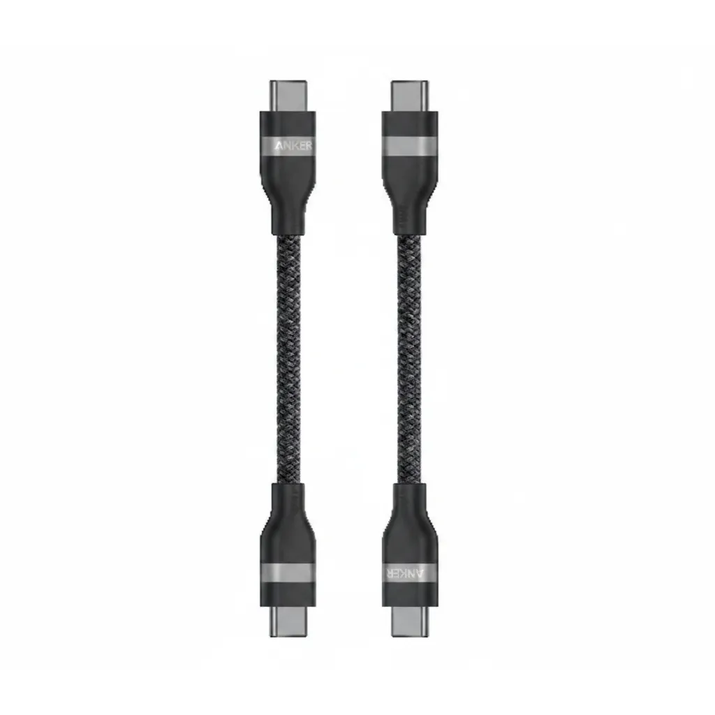 كابل Anker USB-C to USB-C Upcycled-Braided، بقدرة 240W، بطول 3ft، أسود، A82E2H11.