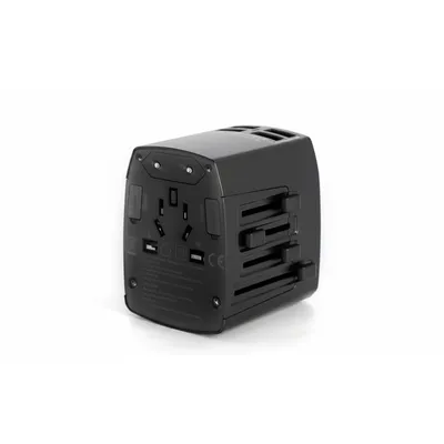 محول السفر Anker نانو 4 في 1 بقوة 65W موديل A9213K12 باللون الأسود، للشحن السريع العالمي.