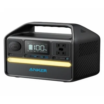 محطة الطاقة المحمولة Anker 522 A1721211، بقدرة 320Wh/300W، باللون الأسود، لتوفير طاقة محمولة موثوقة.