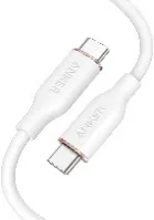 أنكر POWERLINE III فلو USB-C إلى USB-C 100W كابل (A8553H11) - أسود — أبيض