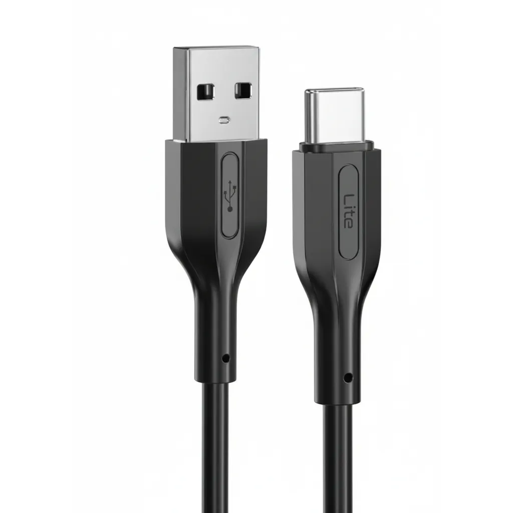 كابل شحن ومزامنة بيانات Moxedo USB-A إلى USB-C، أسود، MX-LC029-BK.