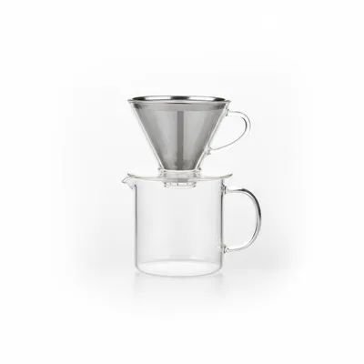 ماكينة قهوة Macnoa MaV Drip بتقنية التقطير MA-24VDRP-CL شفافة، أبعاد 12.5 × 11 × 12.5 cm.