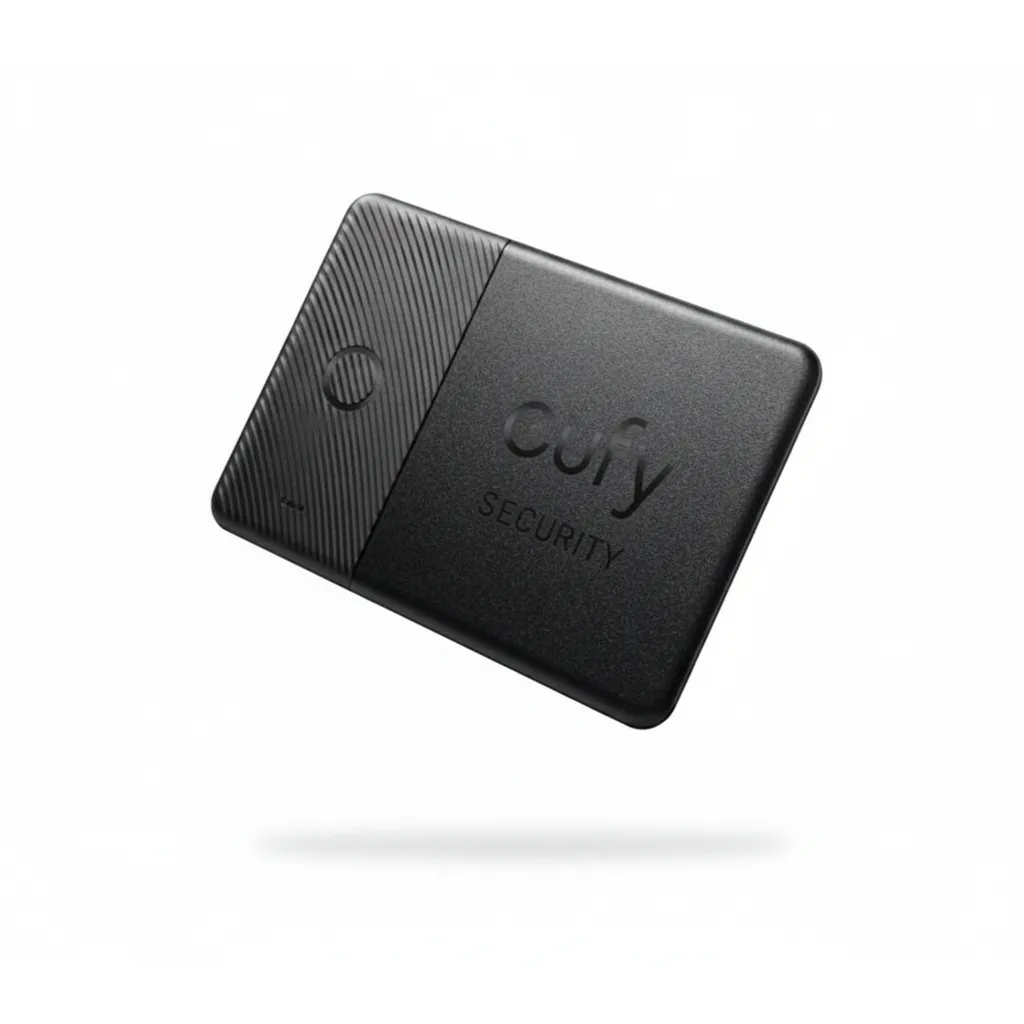 بطاقة التتبع الذكية Anker Eufy Security Smart Tracker Card T87B2011 باللون الأسود، متعقب Bluetooth نحيف للمحافظ والحقائب.