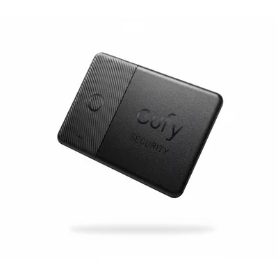بطاقة التتبع الذكية Anker Eufy Security Smart Tracker Card T87B2011 باللون الأسود، متعقب Bluetooth نحيف للمحافظ والحقائب.