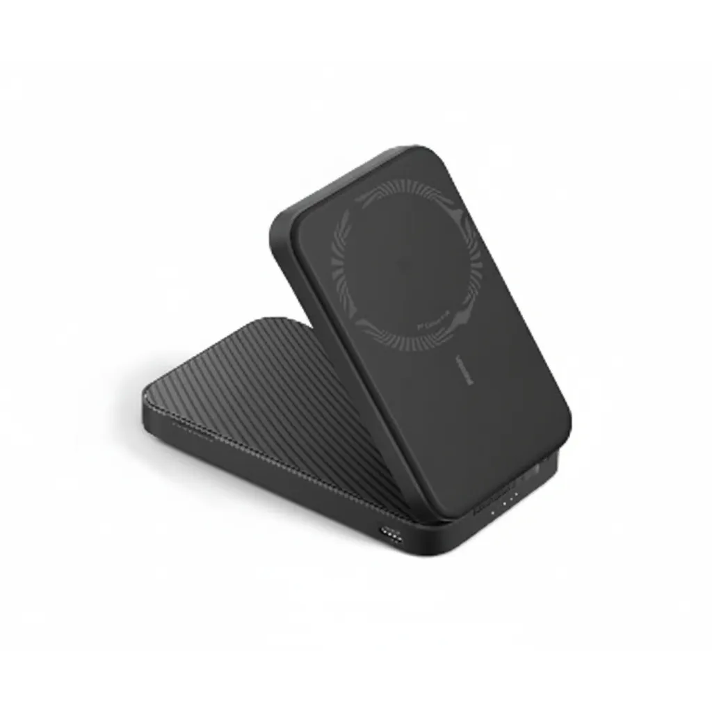 بنك الطاقة Anker ماغو (A1643H11) باللون الأسود، سعة 600 mAh، يوفر شحنًا لاسلكيًا مغناطيسيًا.