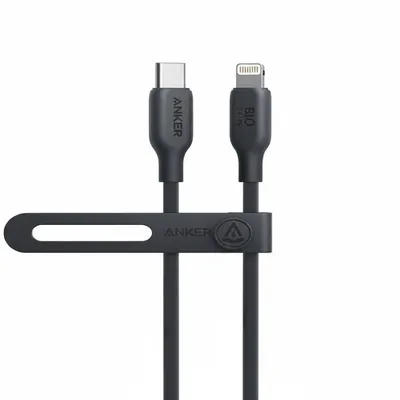 كابل Anker 542 USB-C to لايتننج حيوي، بطول 6ft، أسود، A80B2H11، لأجهزة Apple.