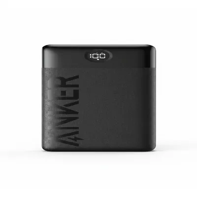 بنك طاقة Anker 326، أسود، بسعة 20,000 mAh، خرج 15W، منفذين.